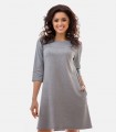 Women's heathered middle sleeve shirt dress